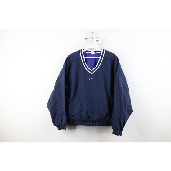 Vtg 90s Nike Womens Small Travis Scott Center Swoosh Cropped Windbreaker Jacket - Picture 1 of 16